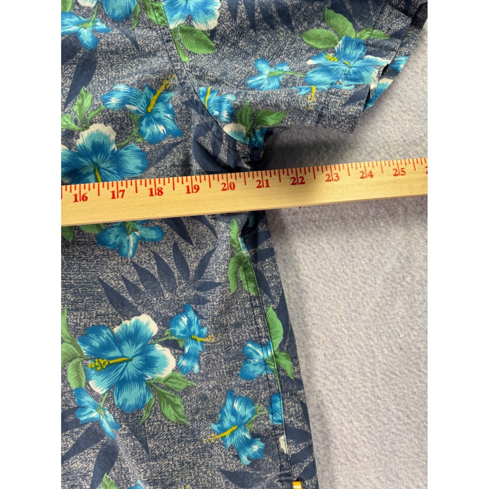Denim & Flower Ricky Singh Mens XL Slim Fit Hibiscus Floral Button Down Shirt - Picture 5 of 5